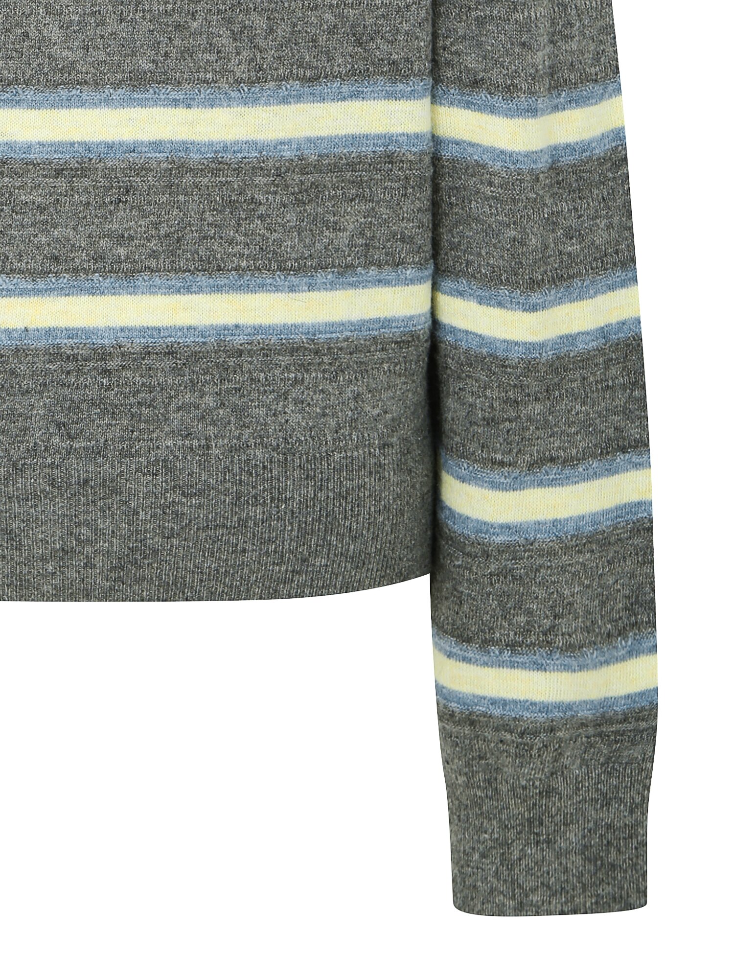 울 스트라이프 라운드넥 가디건 (STRIPE GREY)