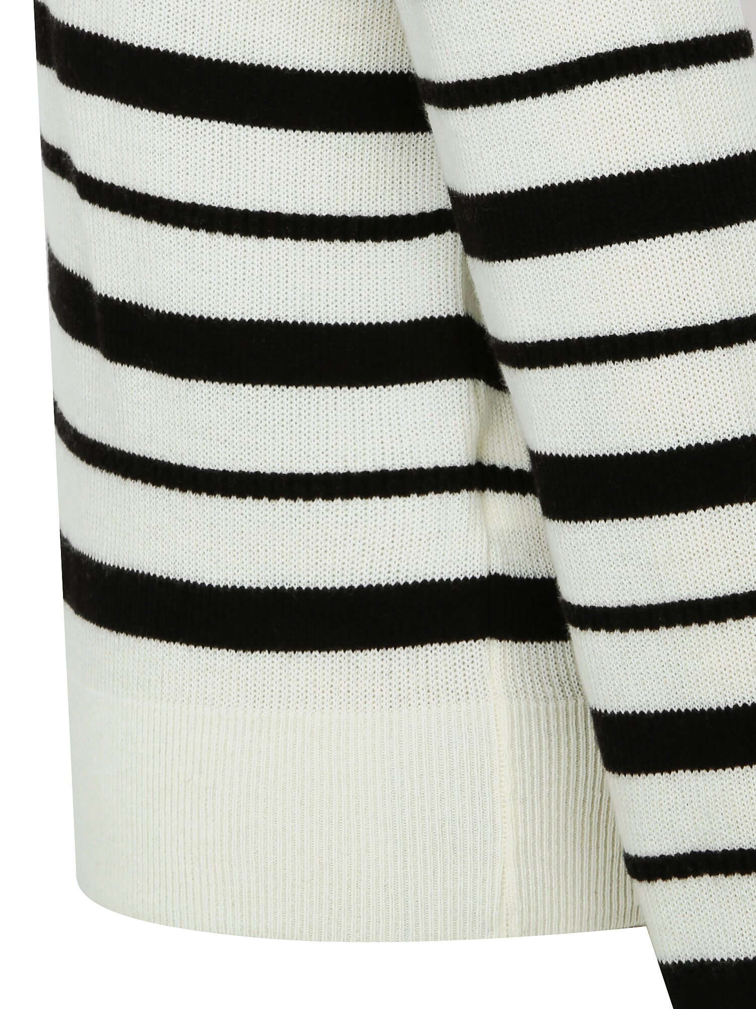 울 스트라이프 라운드넥 니트 (STRIPE BLACK)