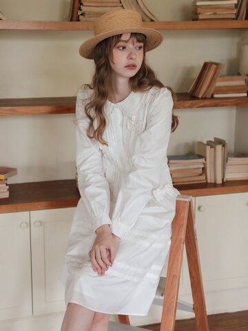 Cest_Doll collar shirt midi dress