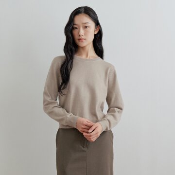 [26FW] Basic Knit Pullover_Light Beige