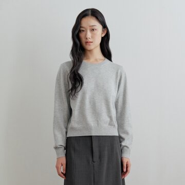 [26FW] Basic Knit Pullover_Melange Grey