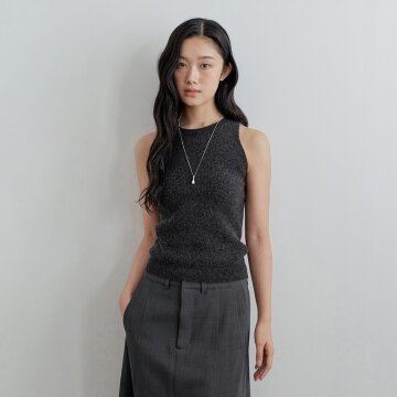 [26FW] Merino Wool Knit Sleeveless_Charcoal