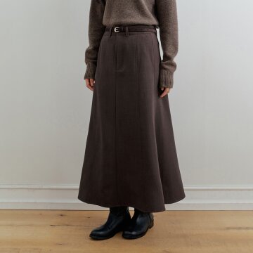 [26FW] Flare Maxi Skirt_Brown