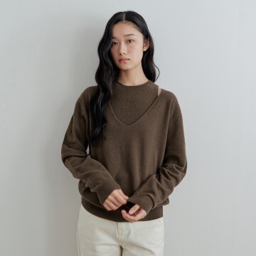 [26FW] Merino Wool Knit Set_Choco Brown