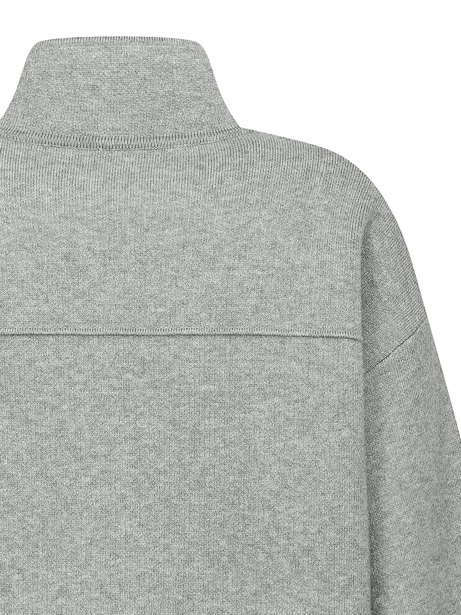 루즈핏 스트링 하이넥 가디건 (MELANGE GREY)
