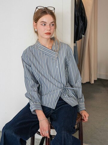 DA_Striped diagonal shirt