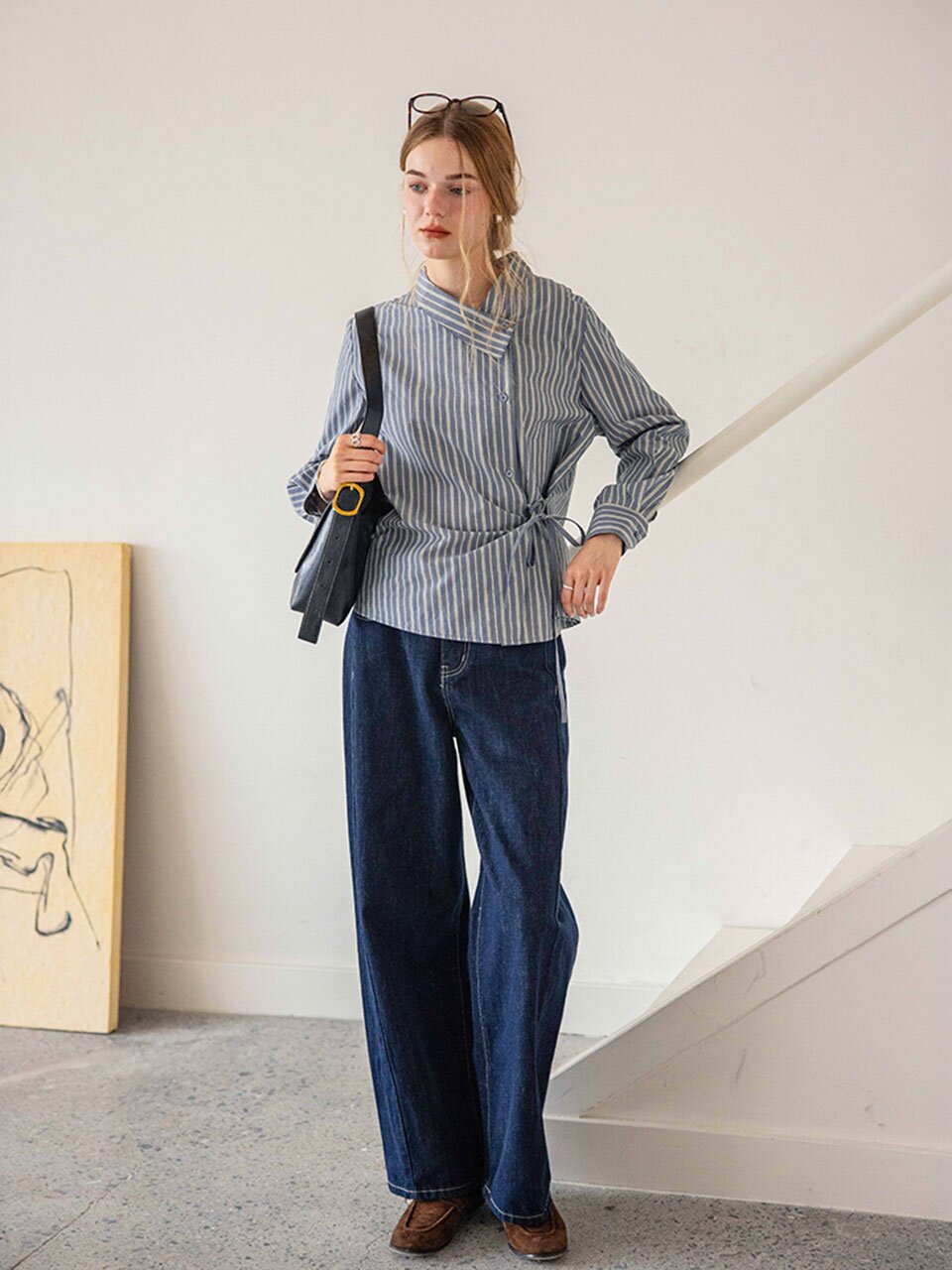 DA_Striped diagonal shirt