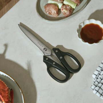 하로로 무연마제 스텐 초키 양손 넌스틱 주방 가위 블랙