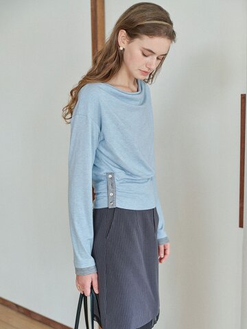 SR_Swing collar knit top