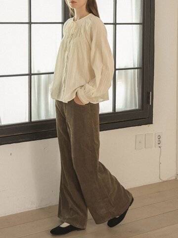 PM_Velvet wide pants