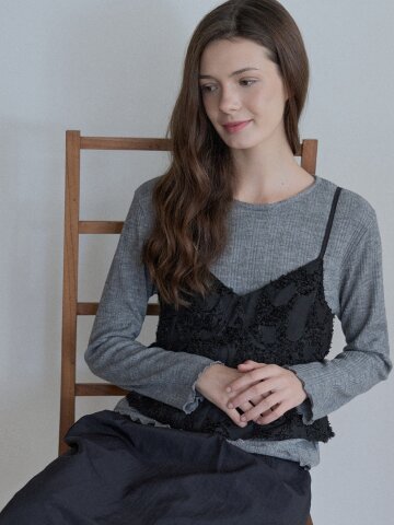 Basic Round Neck Knit - GREAY
