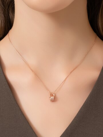 미니 더블링 목걸이 ELBRNN256 (14K Gold Plated)