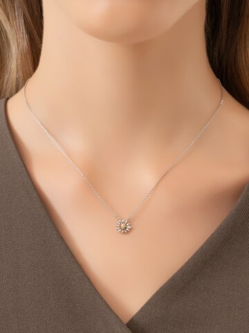 미니 데이지 플라워 목걸이 ELBRNN254 (14K Gold Plated)