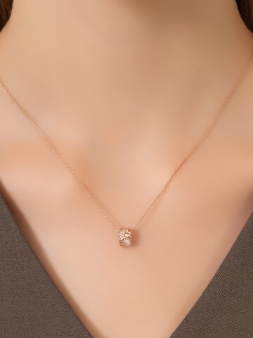 루미 트위스트 목걸이 ELBRNN253 (14K Gold Plated)