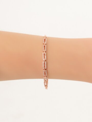 럭스 스퀘어 라인 팔찌 ELBRBB113 (14K Gold Plated)