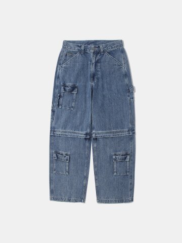 ZIP-OFF WIDE CARGO DENIM PANTS_LIGHT JEANS