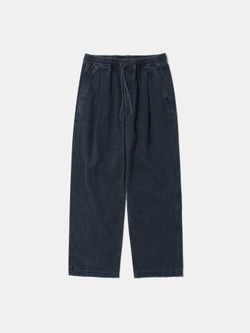 LOOSE-FIT WASHED TWILL PINTUCK PANTS_NAVY