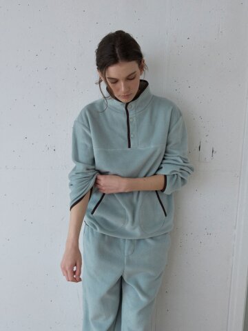 Fleece Snap Pullover_Mint