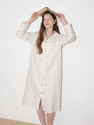 MJ_Floral pajama nightgown_2color