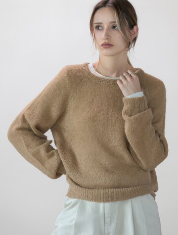 포그 알파카 라운드니트 BEIGE