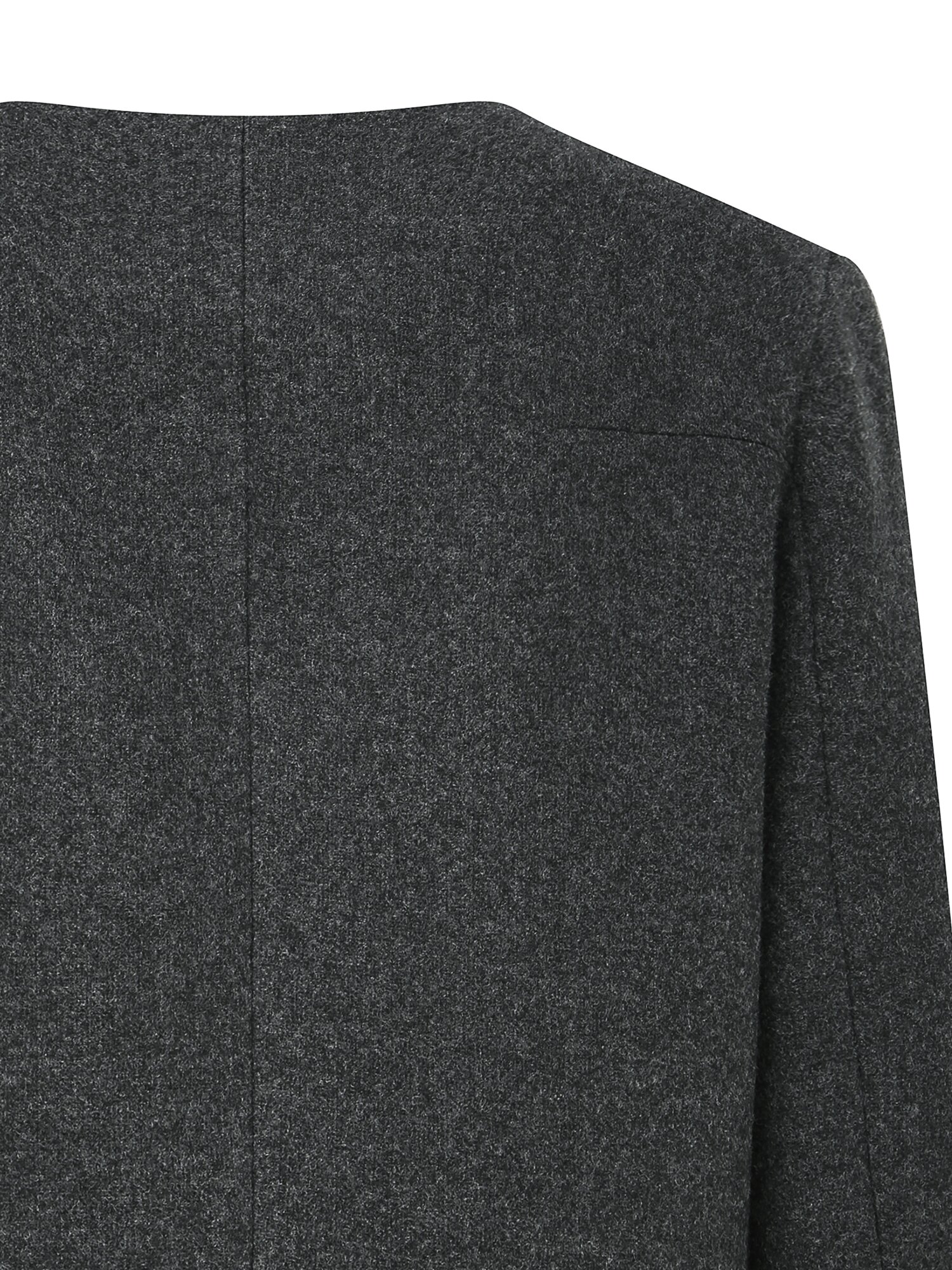 디테쳐블 커프스 라운드넥 재킷 (GREY)