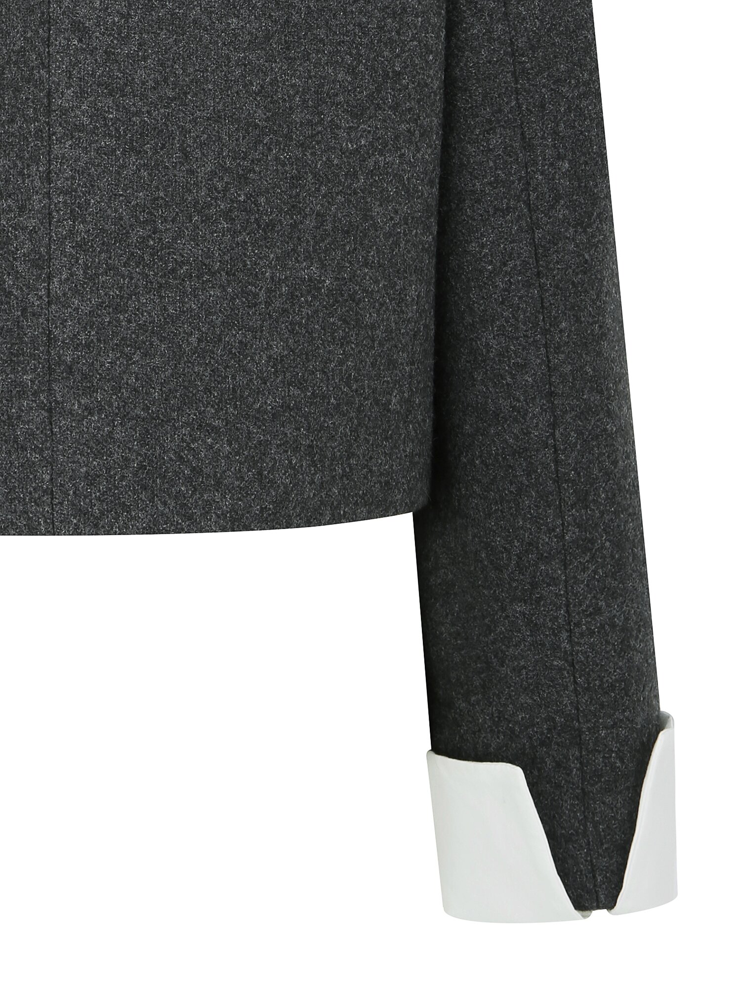 디테쳐블 커프스 라운드넥 재킷 (GREY)