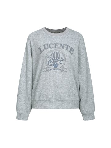 글리터 프린트 라운드넥 티셔츠 (LIGHT GREY)