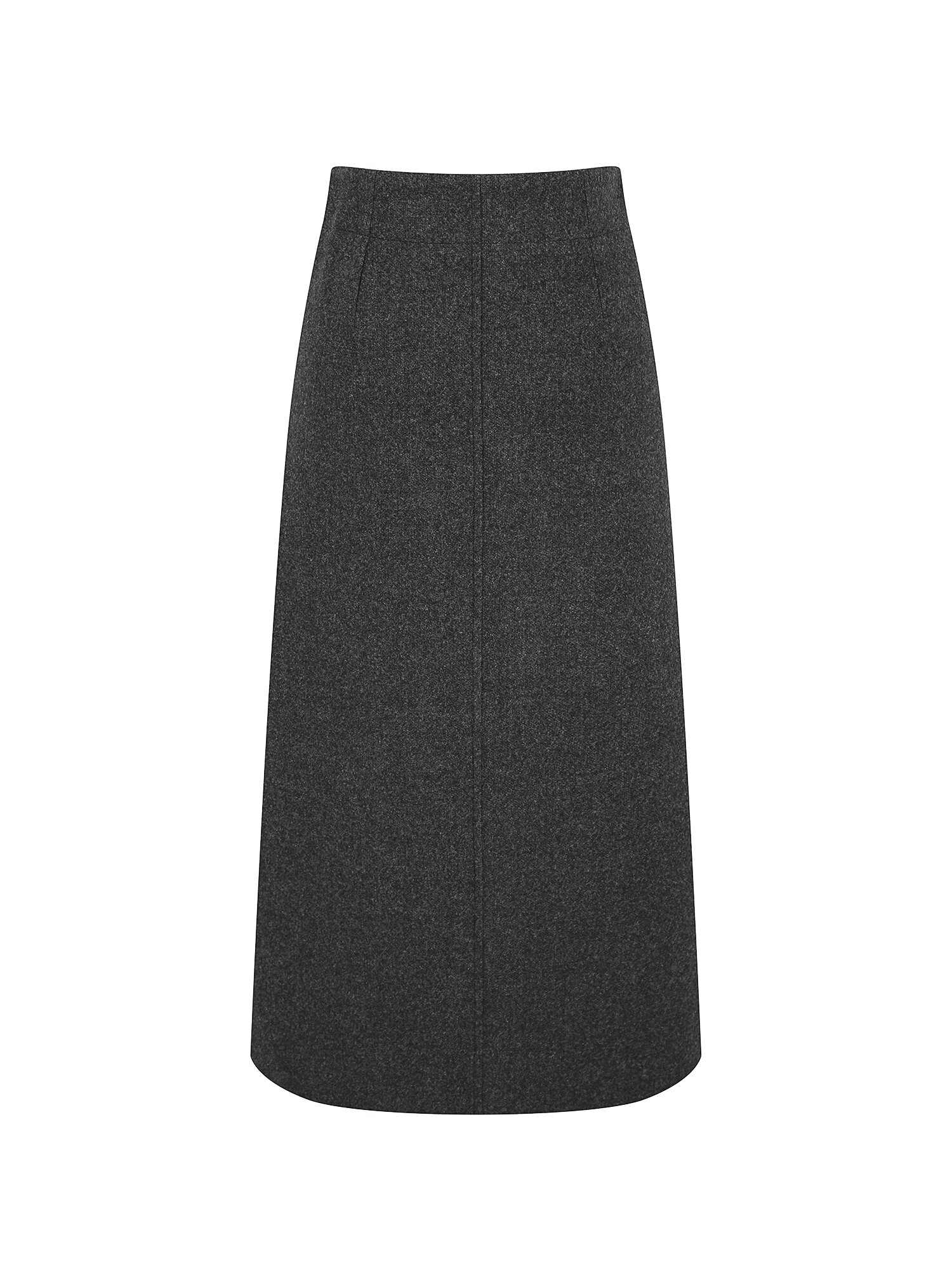 언밸런스 슬릿 H라인 스커트 (GREY)