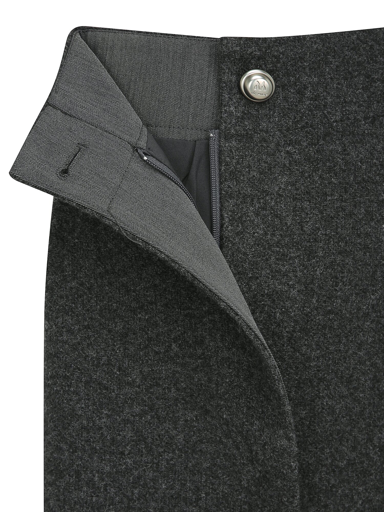 언밸런스 슬릿 H라인 스커트 (GREY)