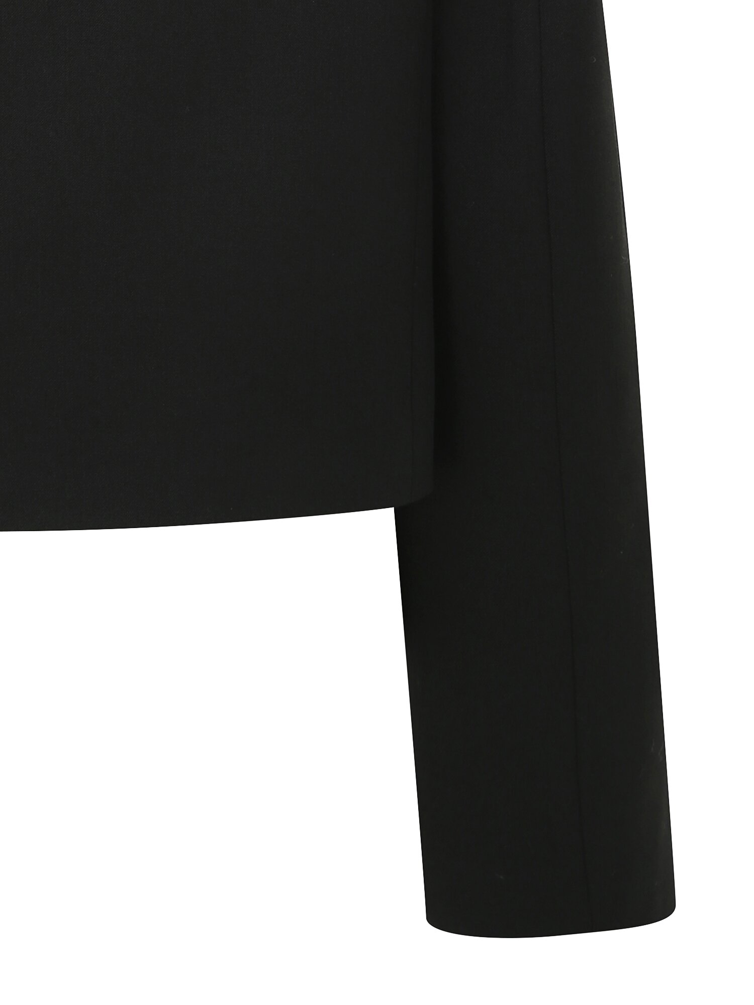 루즈핏 레더 칼라 크롭 재킷 (BLACK)