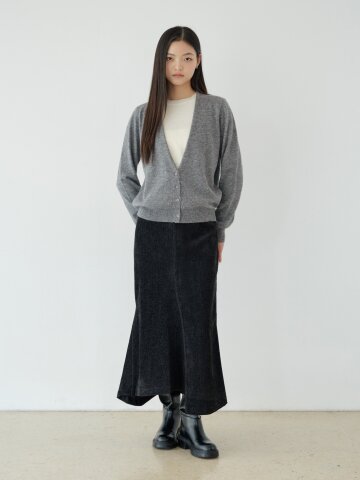 언밸런스 머메이드 롱 스커트 