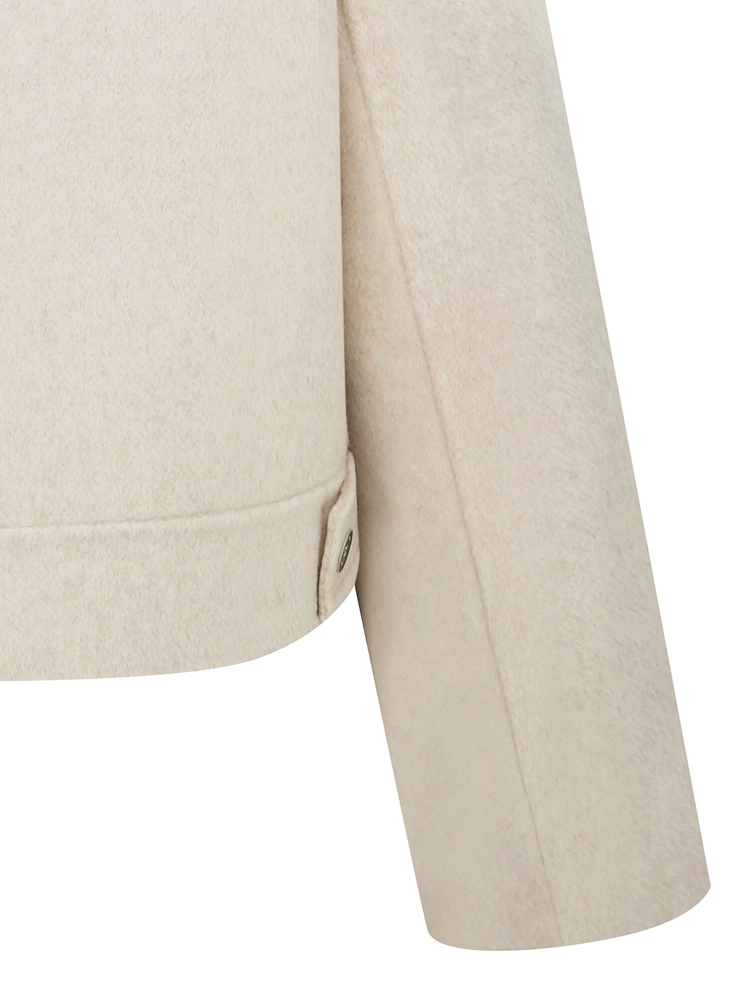 울 싱글 칼라 크롭 핸드메이드 코트 (LIGHT BEIGE)