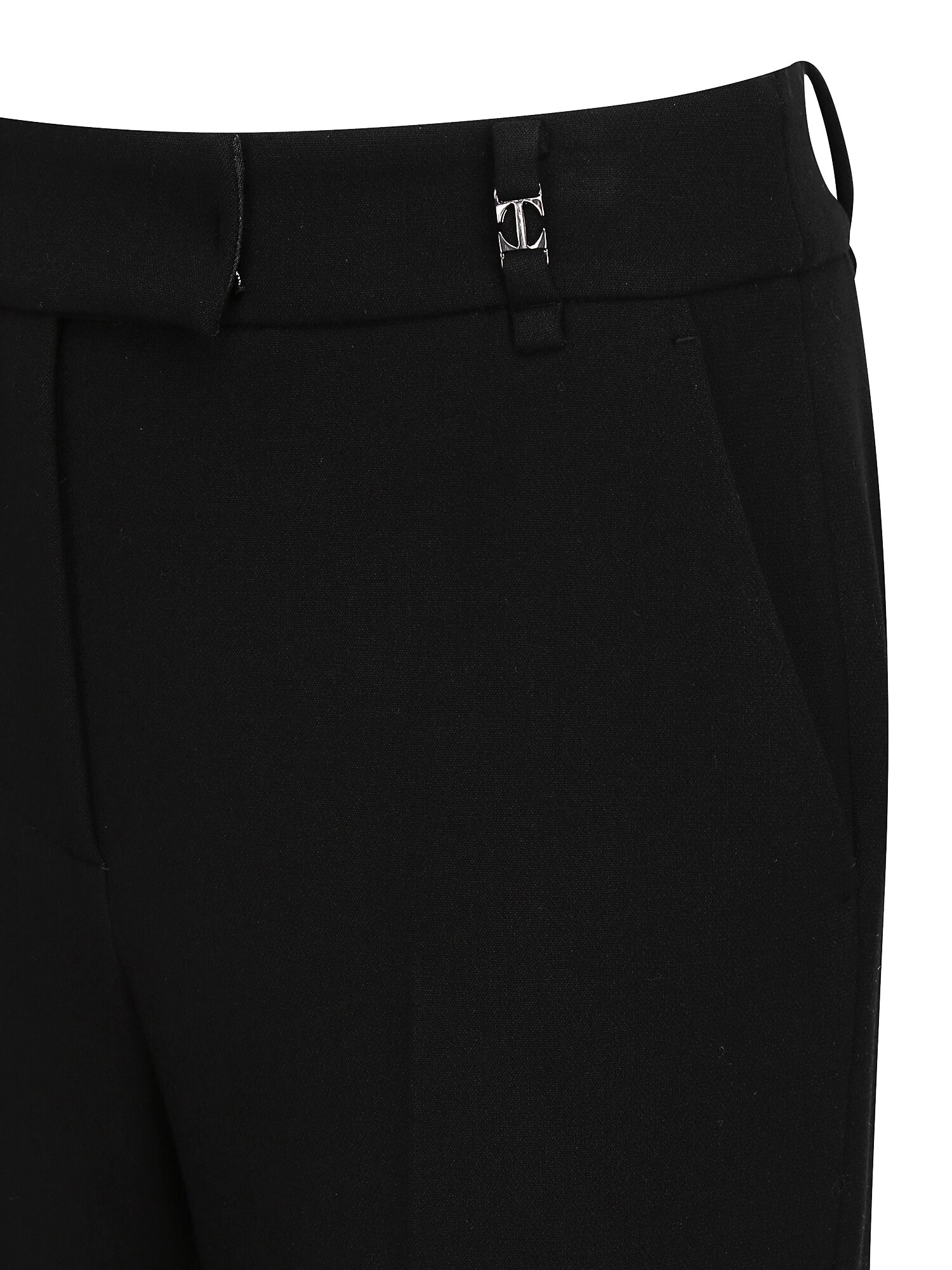 스판 메탈 장식 부츠컷 팬츠 (BLACK)