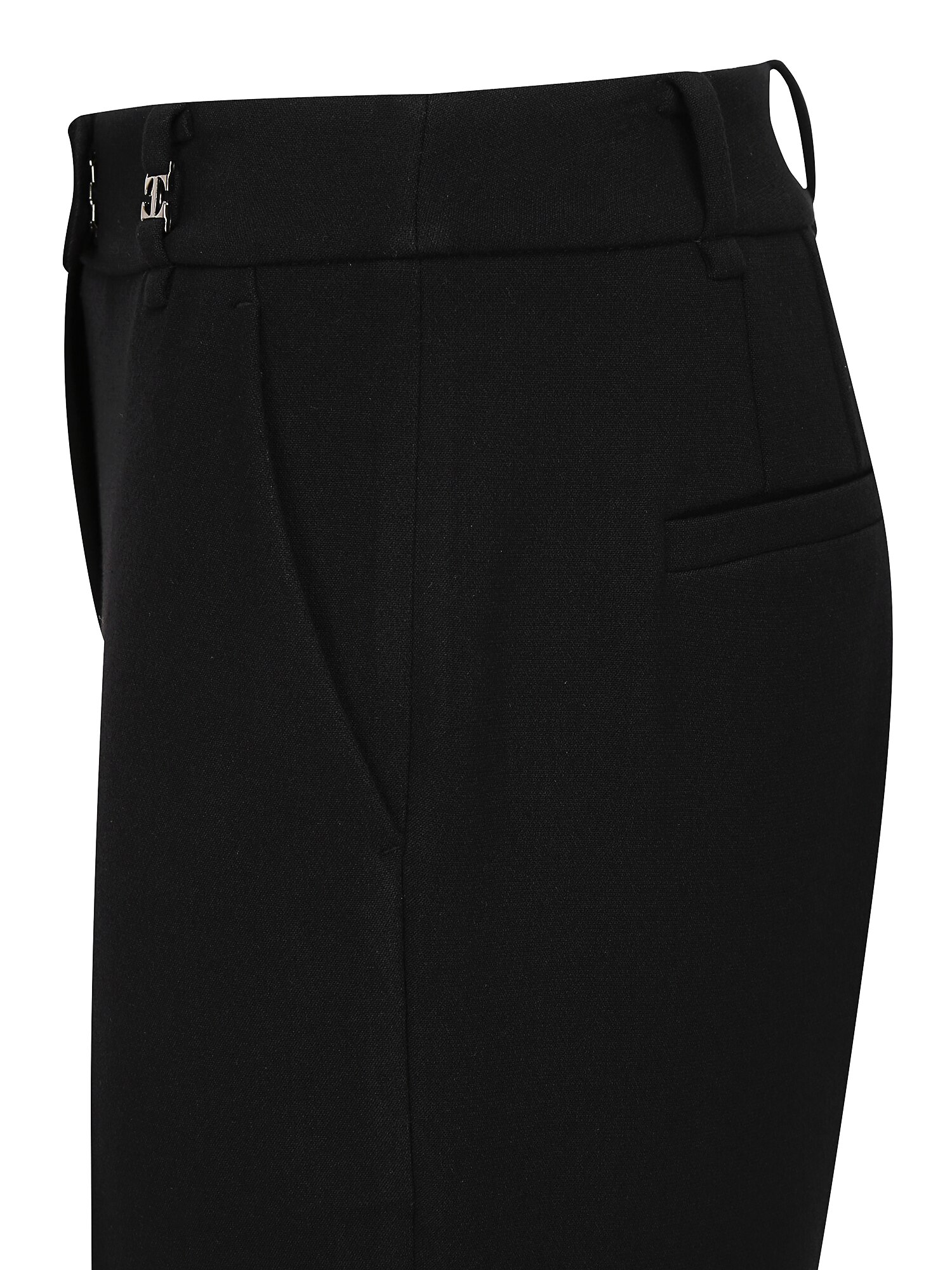 스판 메탈 장식 부츠컷 팬츠 (BLACK)