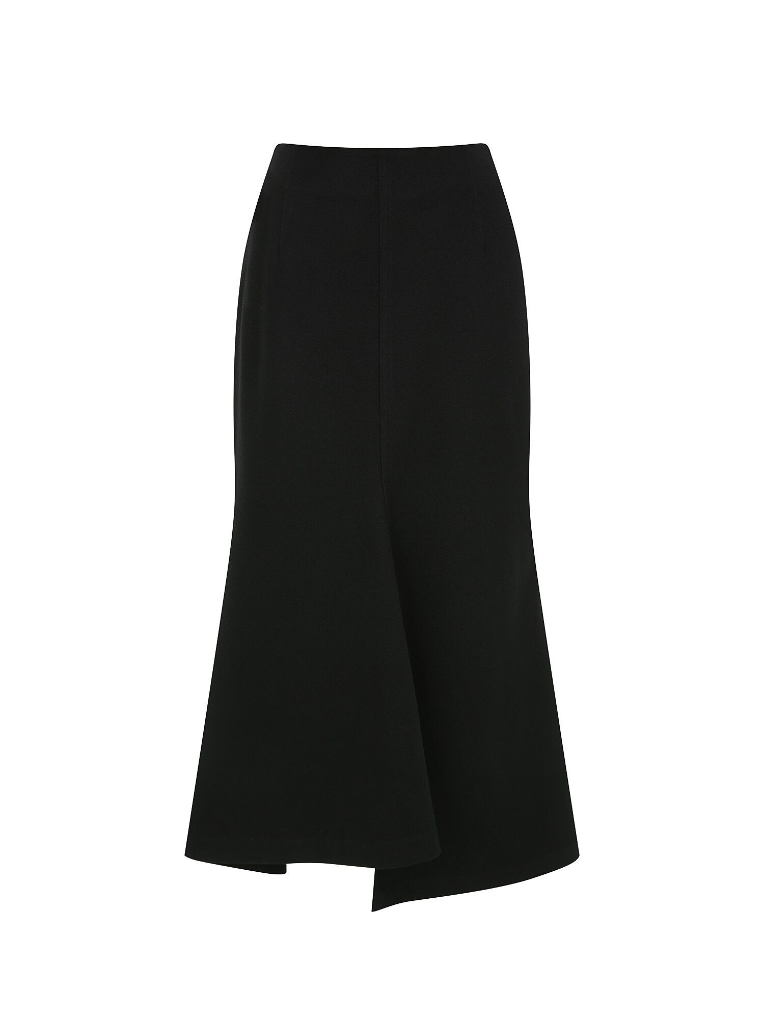 언밸런스 머메이드 롱 스커트 (BLACK)