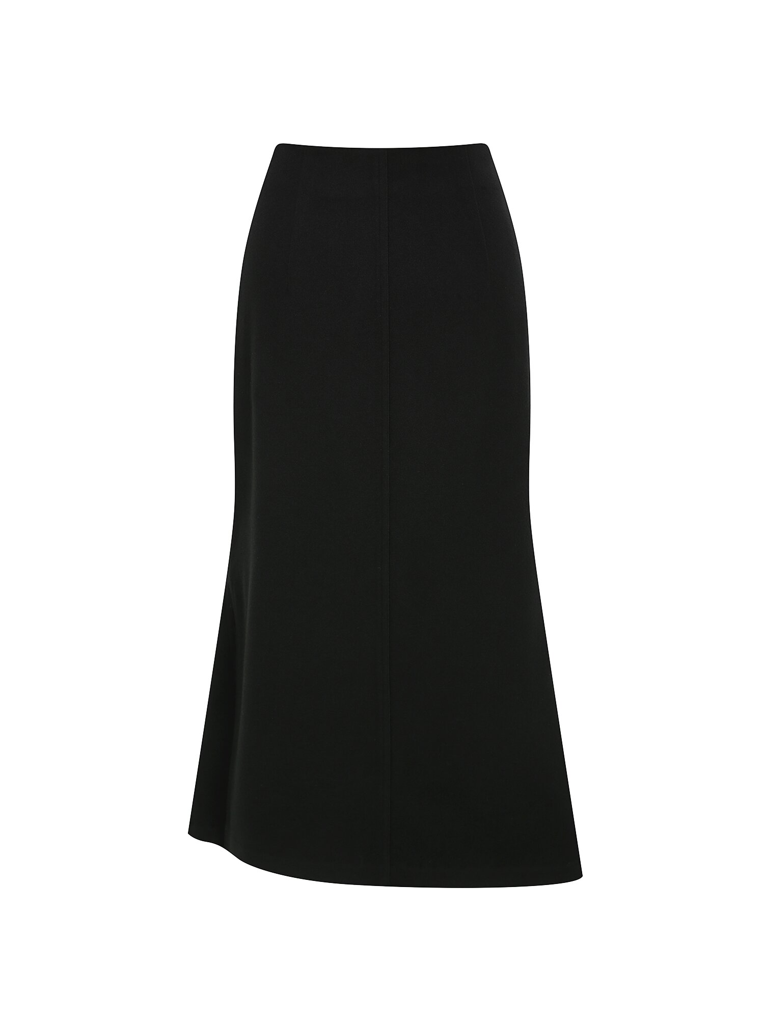 언밸런스 머메이드 롱 스커트 (BLACK)