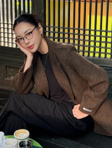 [민주PICK] 클래식 헤링본 핸드메이드자켓 BROWN