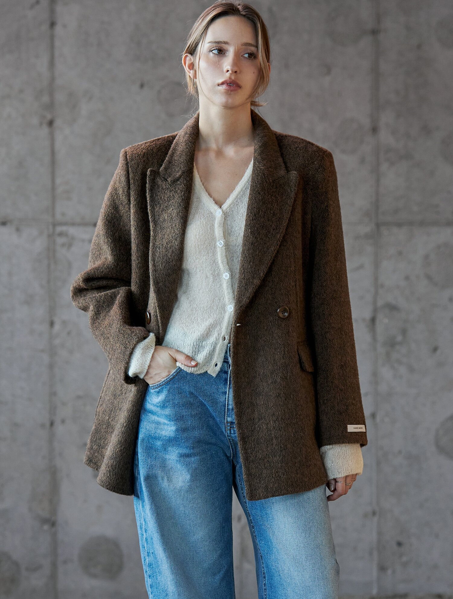 클래식 헤링본 핸드메이드자켓 BROWN