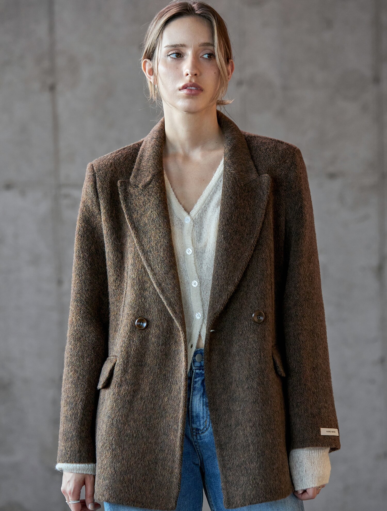 클래식 헤링본 핸드메이드자켓 BROWN