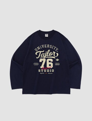유니버시티 76 그래픽 롱슬리브 (네이비)