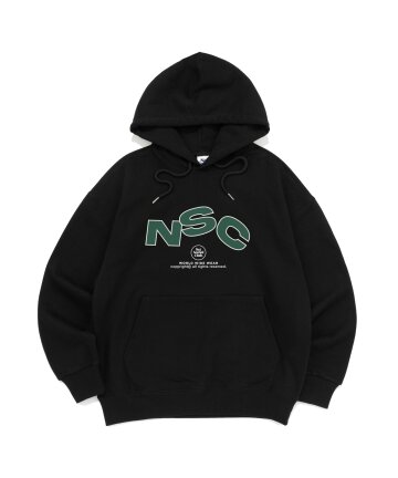 NSC 로고 그래픽 후드 티셔츠 (블랙)