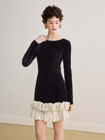 YY_Color velvet dress