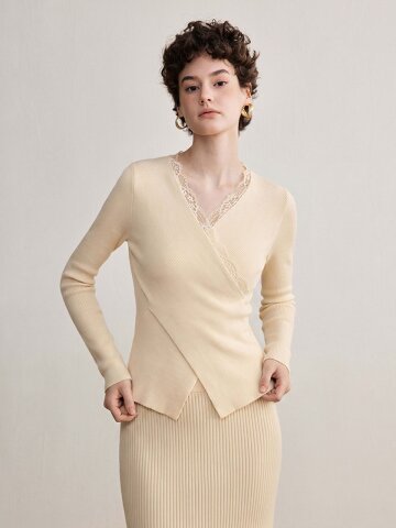 YY_Slim mermaid knit top_2color