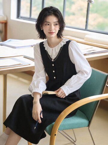 LS_High-end waist dress