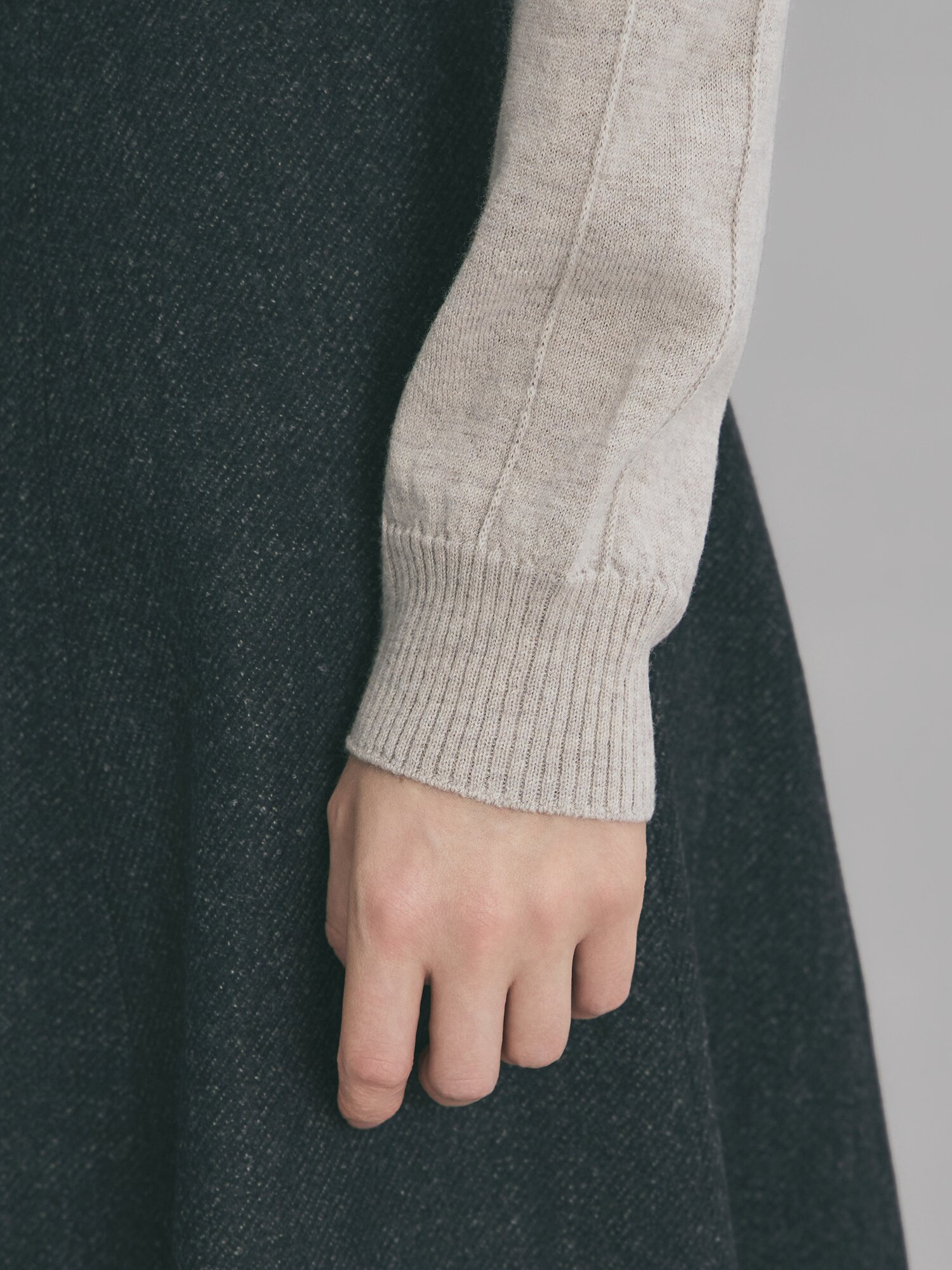 울 터틀넥 니트 (LIGHT GREY)
