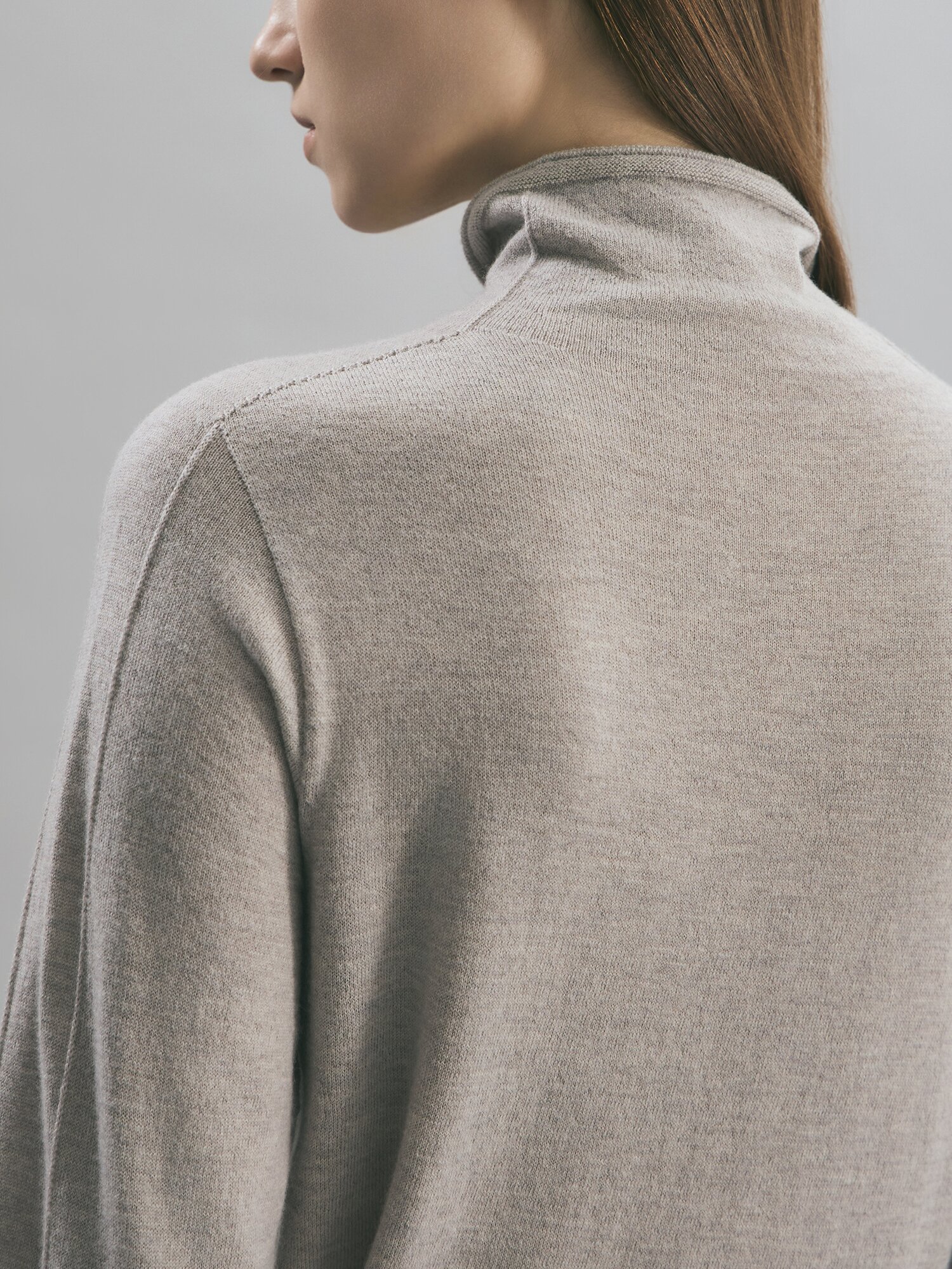 울 터틀넥 니트 (LIGHT GREY)
