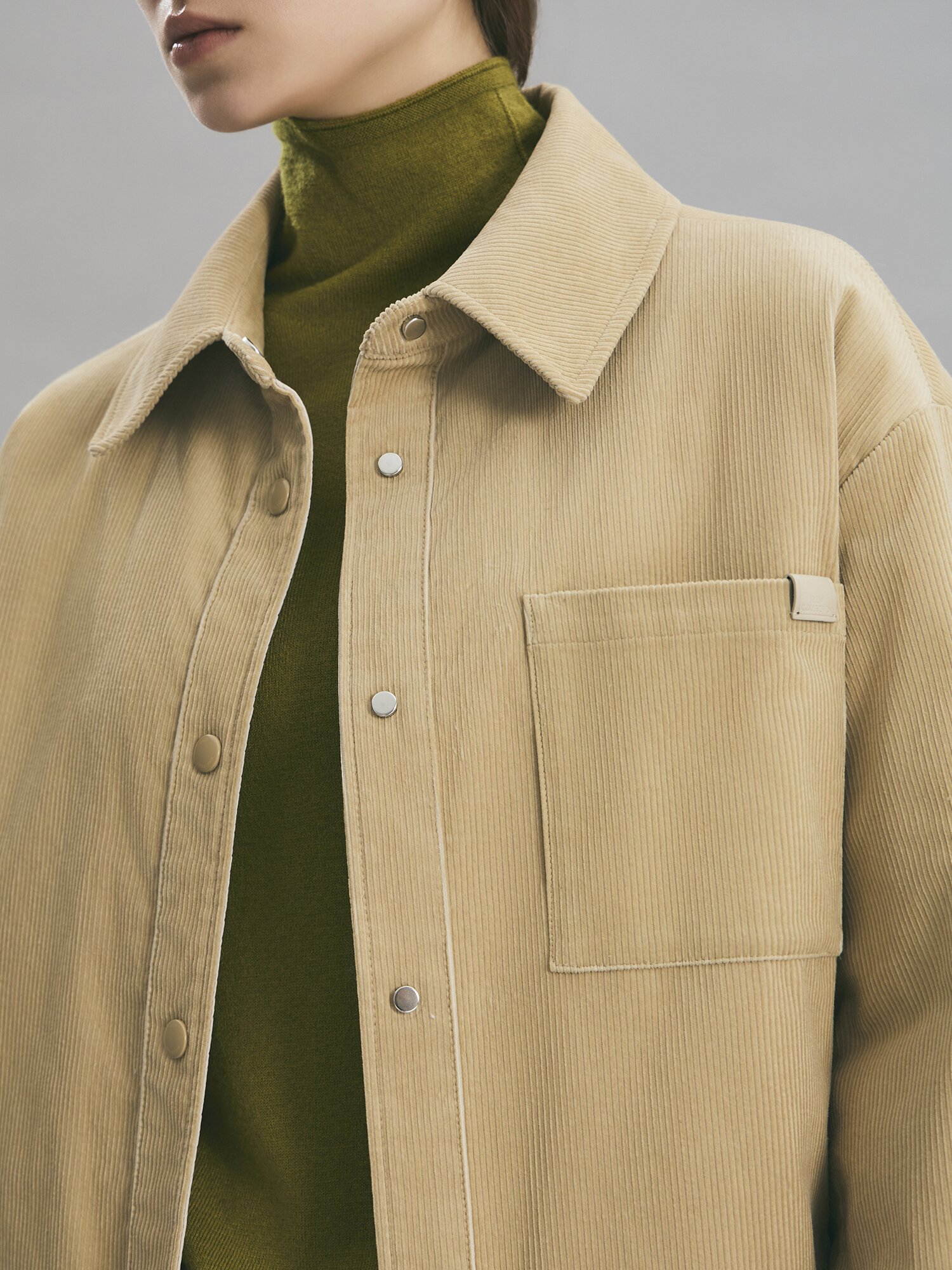 코튼 코듀로이 구스다운 자켓 (BEIGE)