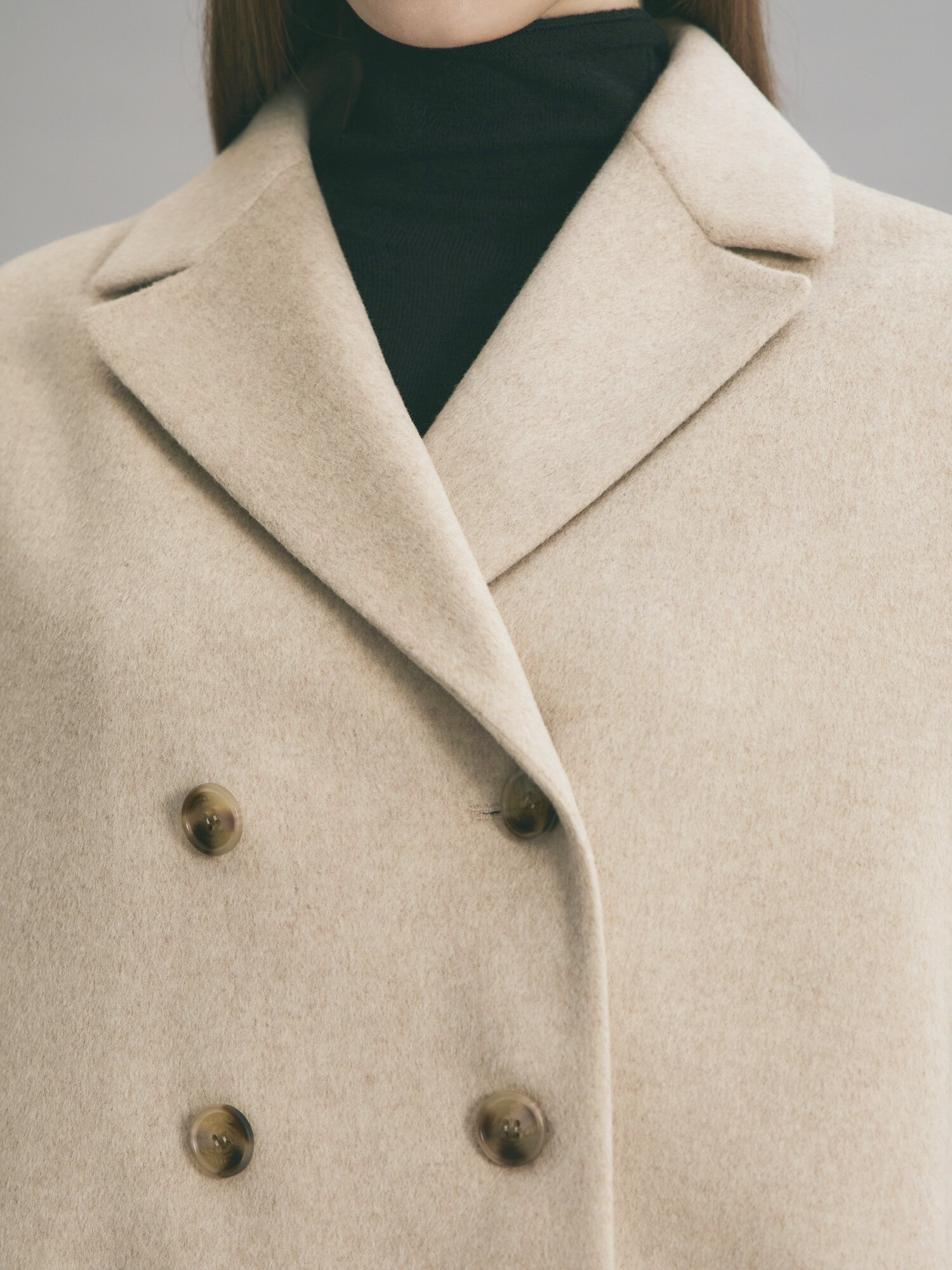 더블 브레스티드 돌먼 자켓 (BEIGE)