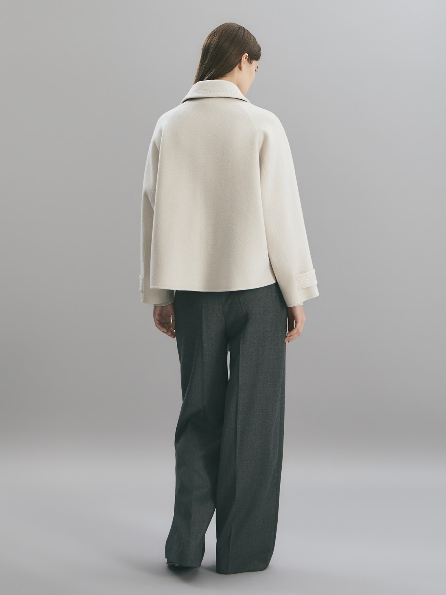 스티치 셔츠 칼라 자켓 (IVORY)