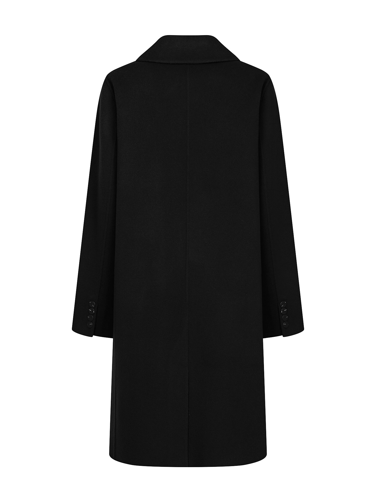 캐시미어 원버튼 핸드메이드 코트 (BLACK)